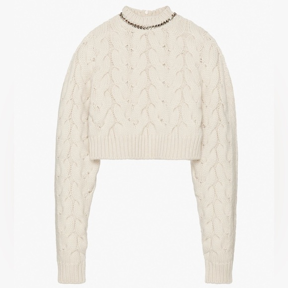 ZARA LIMITED EDITION CHAIN CASHMERE SWEATER SIZE M - Picture 7 of 12